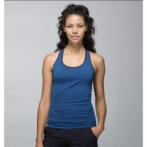 Lululemon Ebb & Flow Racerback Athletic Tank Blue NO SIZE TAG See Measurements